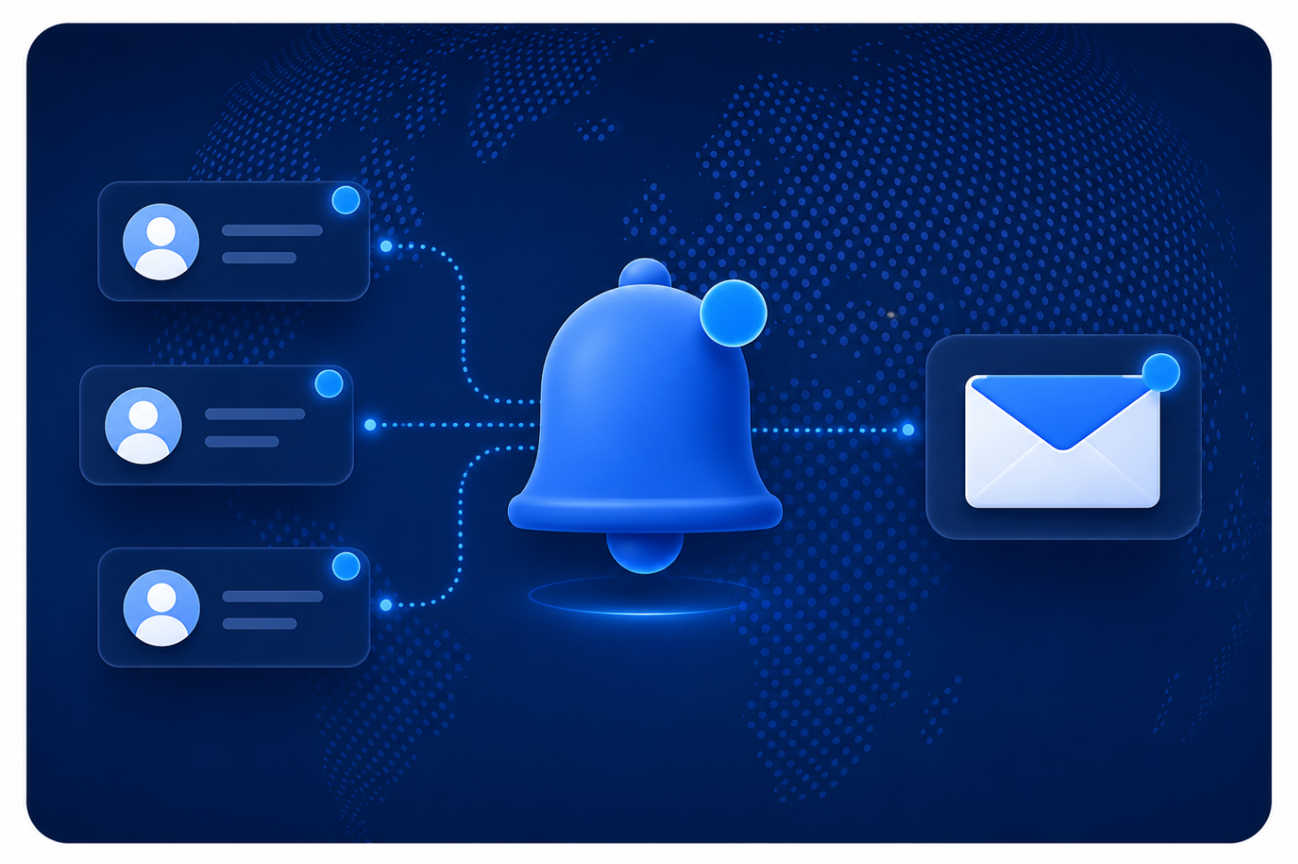 Abstract Revox AI receptionist illustration
